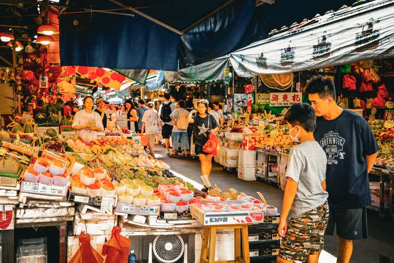 Explorando o mercado de frutas Yau Ma Tei
