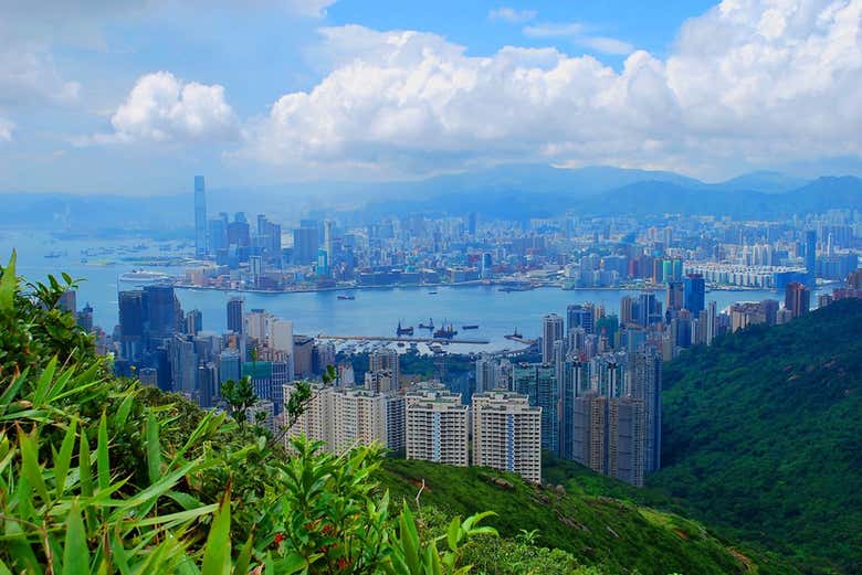 Vistas de Hong Kong do trem